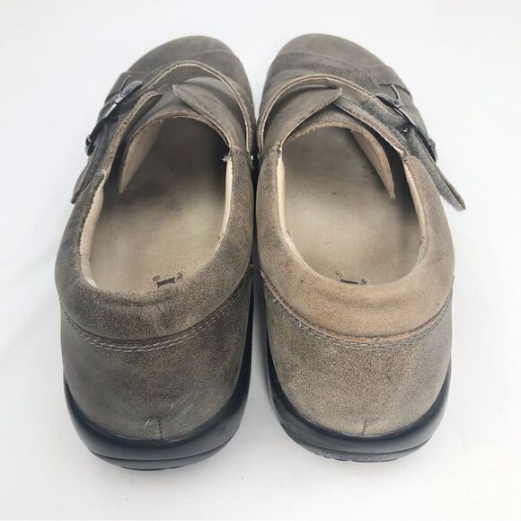 Alegria KHLOE Light Brown Leather Slip On Loafer Comfort Support Clog Shoes - Picture 9 of 16